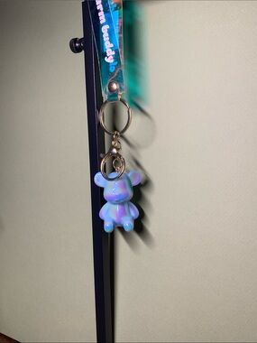 Charm Buddy Keychain - Blue & Purple Bear